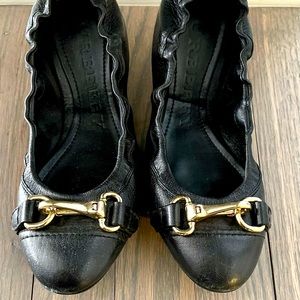 Burberry Black Ballet Flats Like New